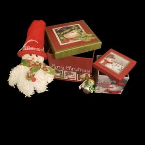 Bundle! Frosty Themed Ornaments & Decorative / Gift Boxes